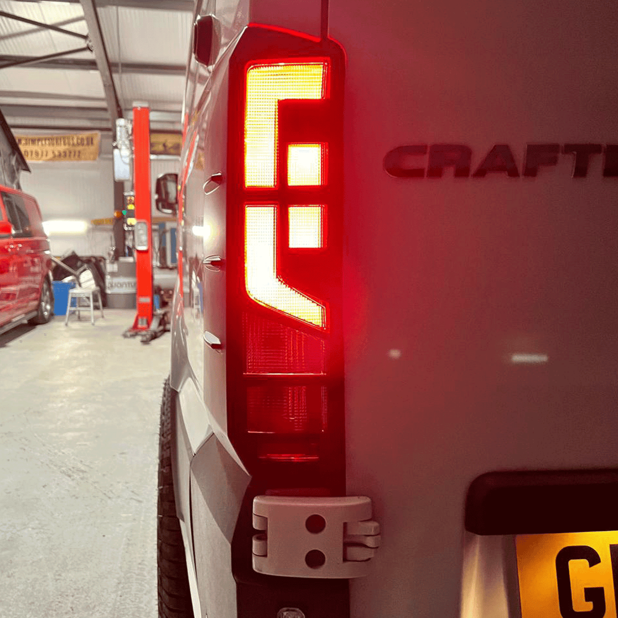 For MAN TGE Rear Light Guards - Matte Black Protection (2018+)