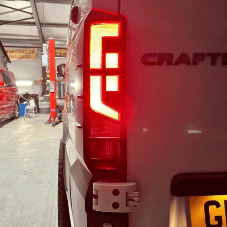 For Volkswagen Crafter Rear Light Guards -  Matte Black (2018 Onwards)