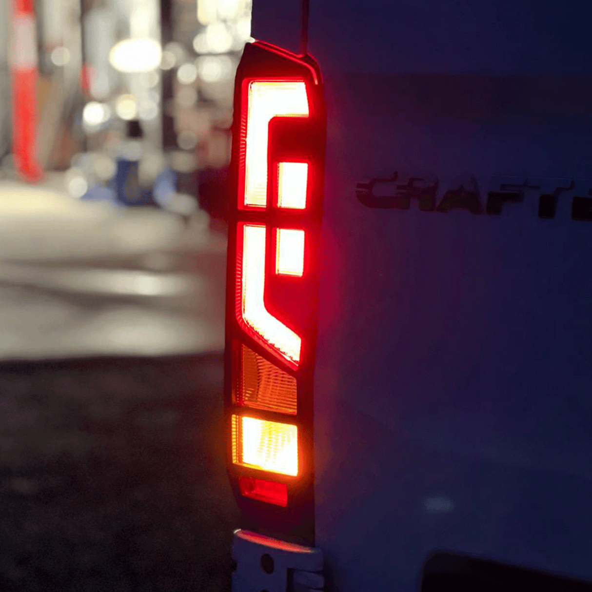 For MAN TGE Rear Light Guards - Matte Black Protection (2018+)