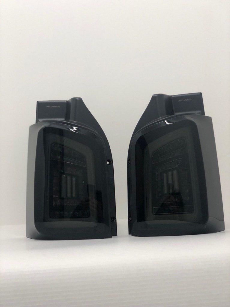 For VW T5/T5.1 Transporter MK3 Barndoor Smoked Full Frame LED Rear Lights - LHD | Van-X