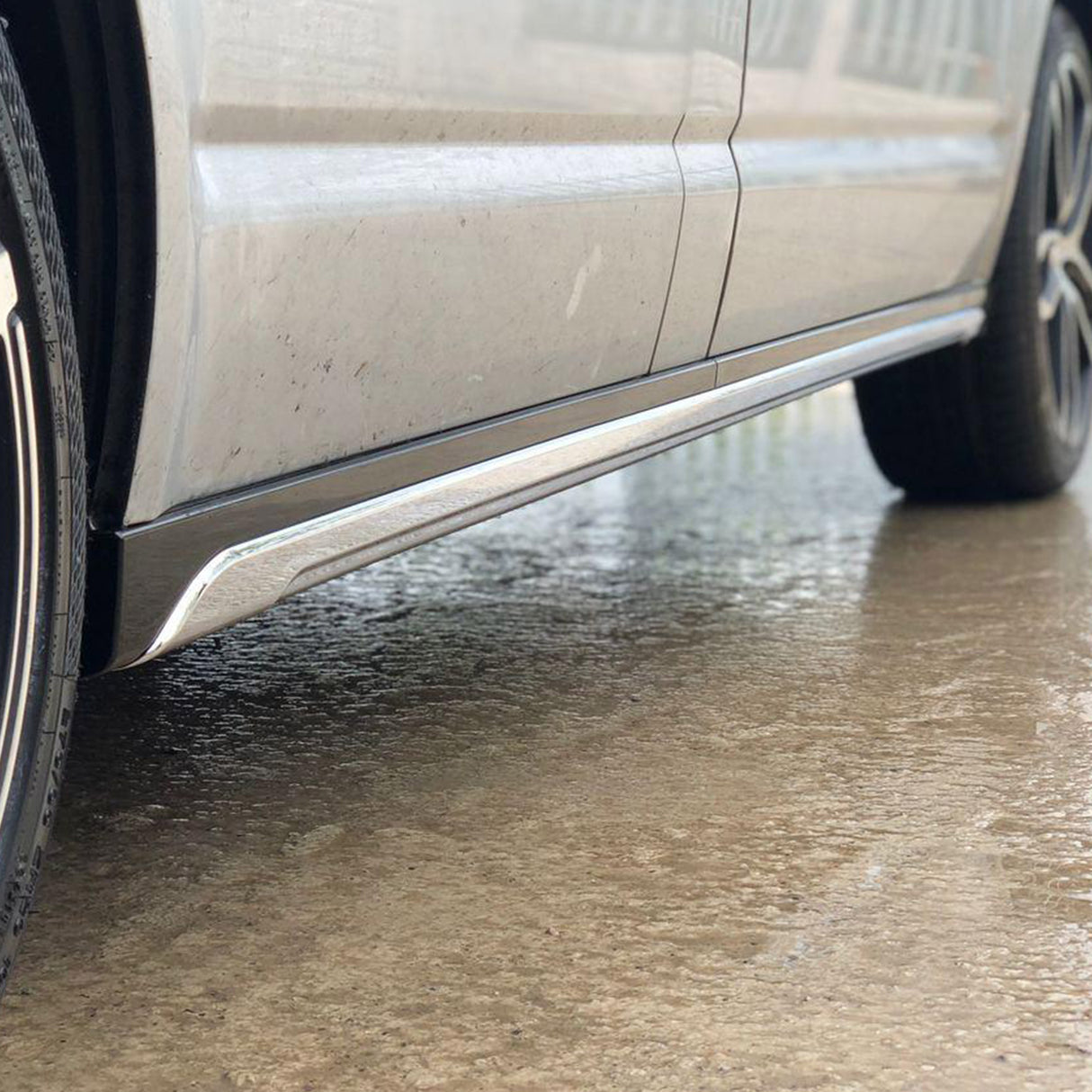 For VW T6.1 Transporter SWB ABS Side Skirts Painted In Reflex Silver