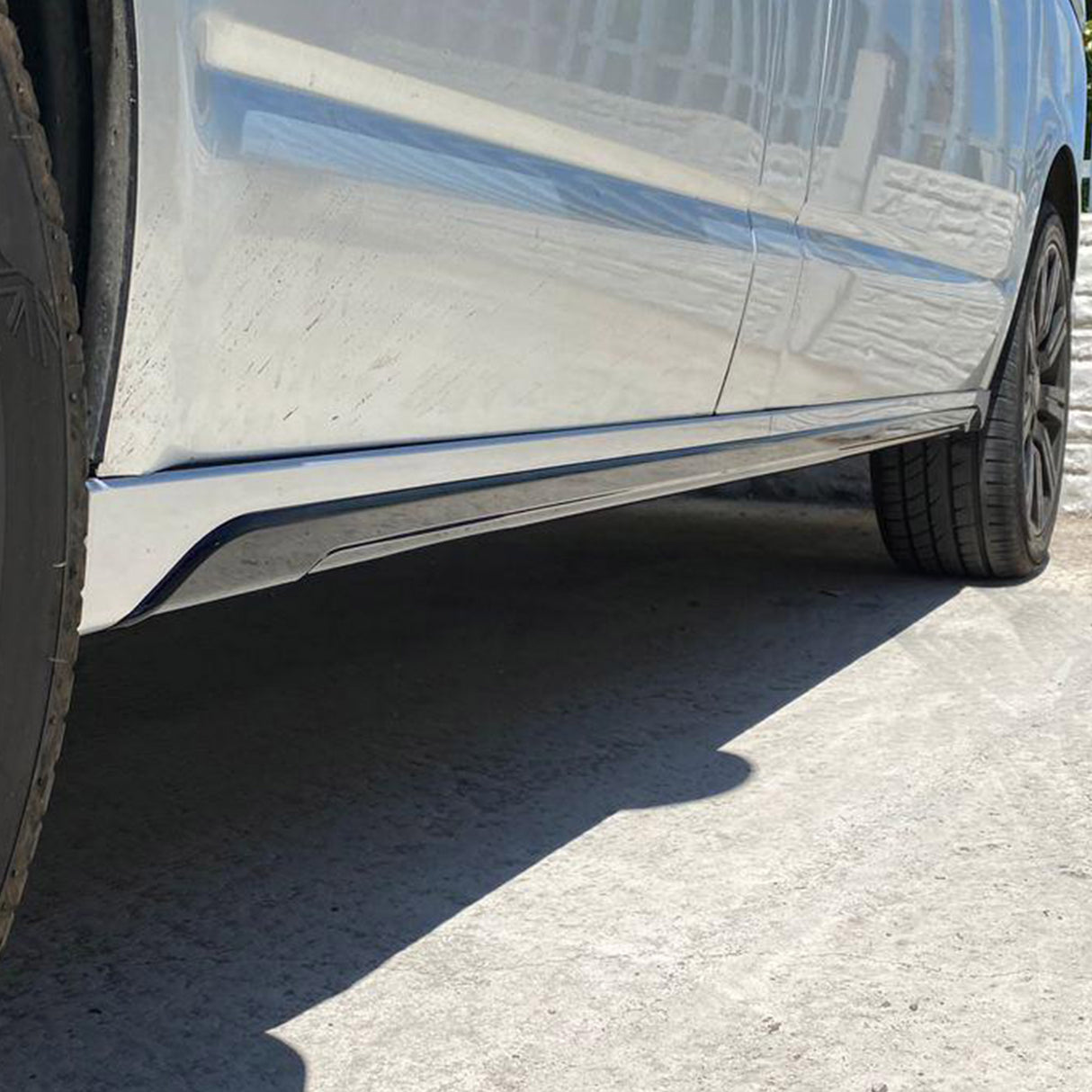 For VW T6.1 Transporter SWB ABS Side Skirts Painted In Reflex Silver