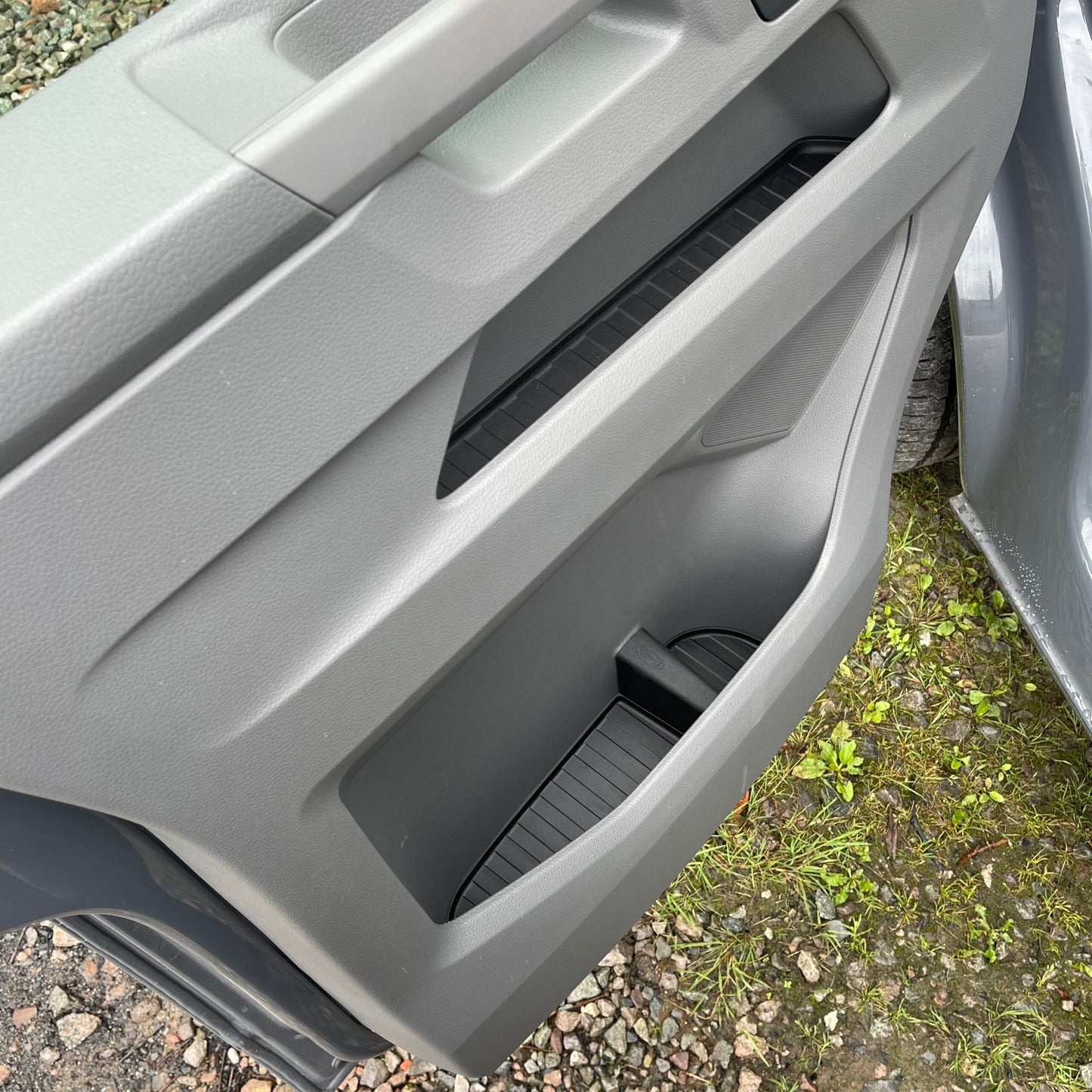 VW T6.1 Transporter Rubber Door Liner Pocket Inserts Black Campervan Conversion
