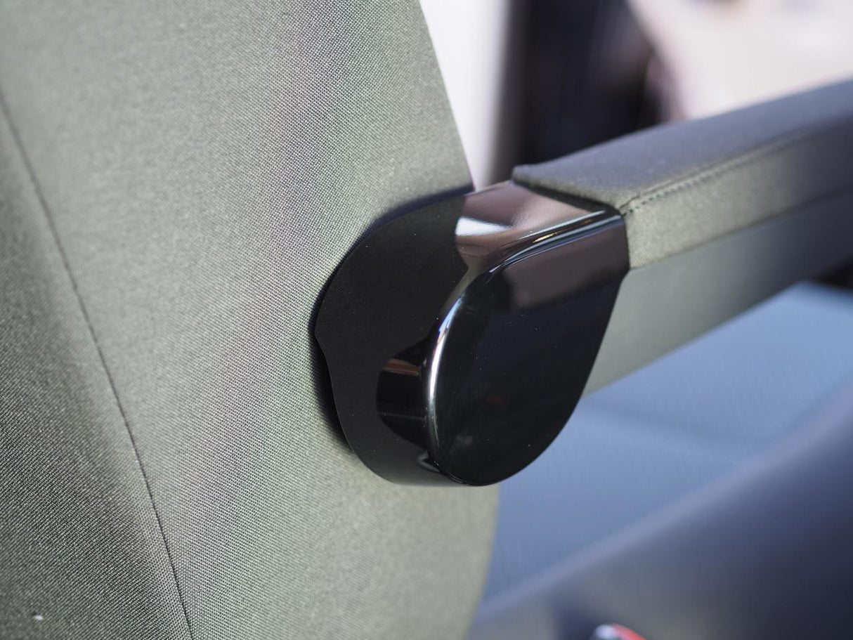 VW T5, T5.1 Copricerniera per sedile doppio + Copribracciolo Piano Black