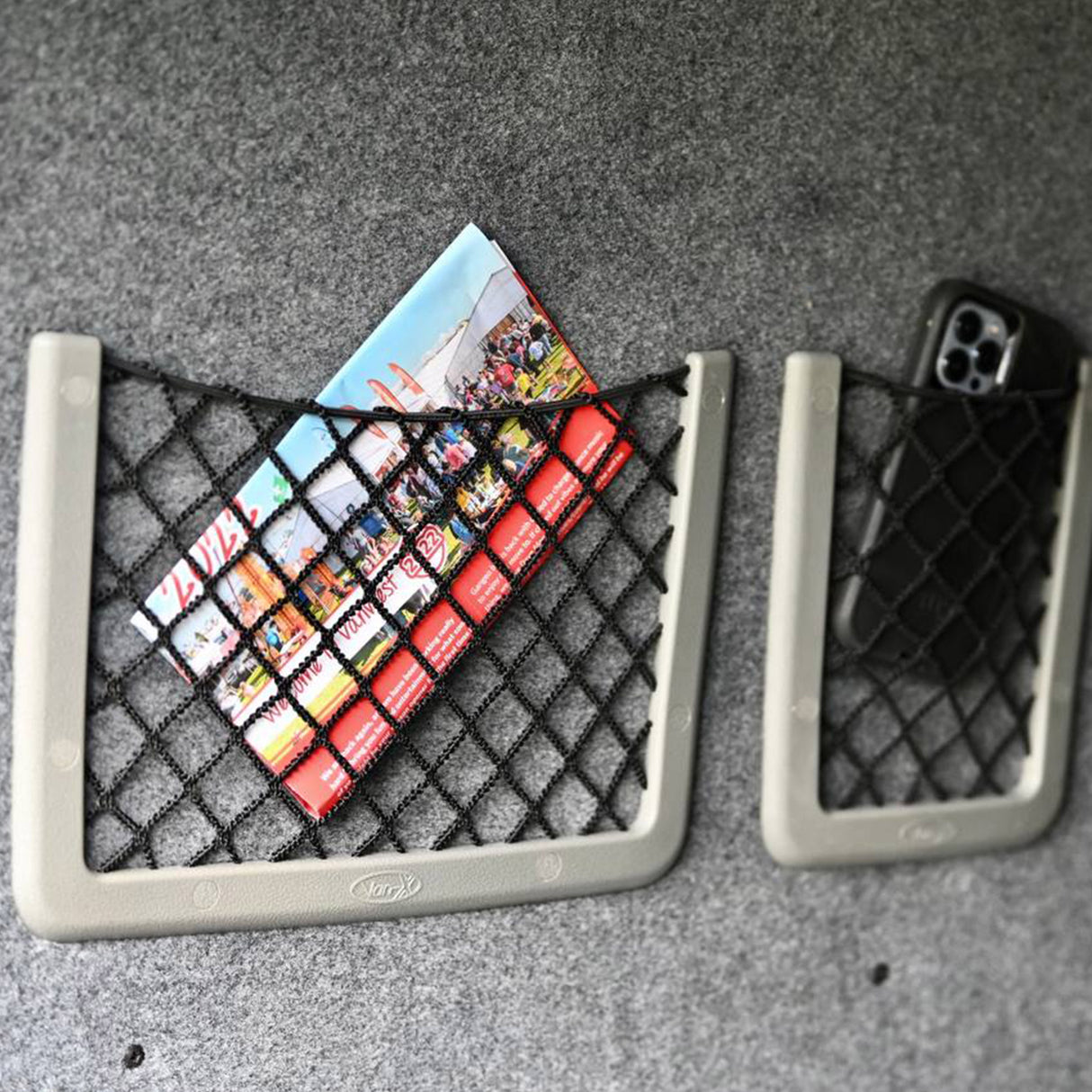 Pour VW T6, Ensemble de Poches de Rangement en Filet pour Conversion en Campervan (Grande + Petite)