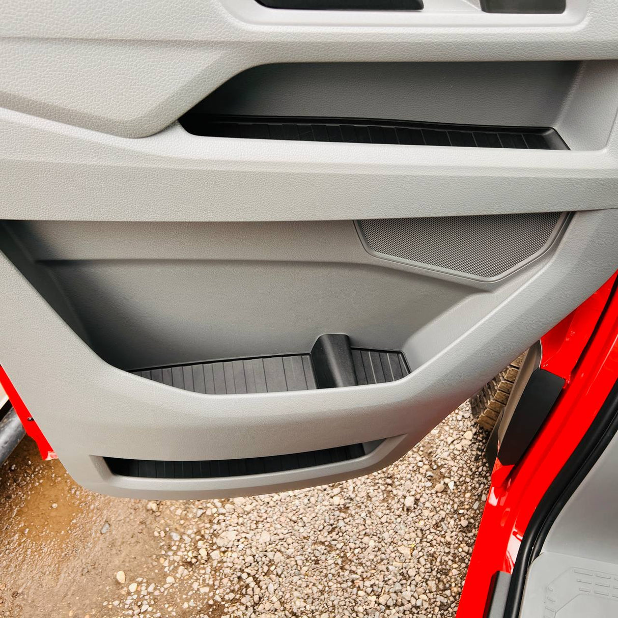 For VW Crafter New Shape Rubber Door Liner Pocket Inserts Black