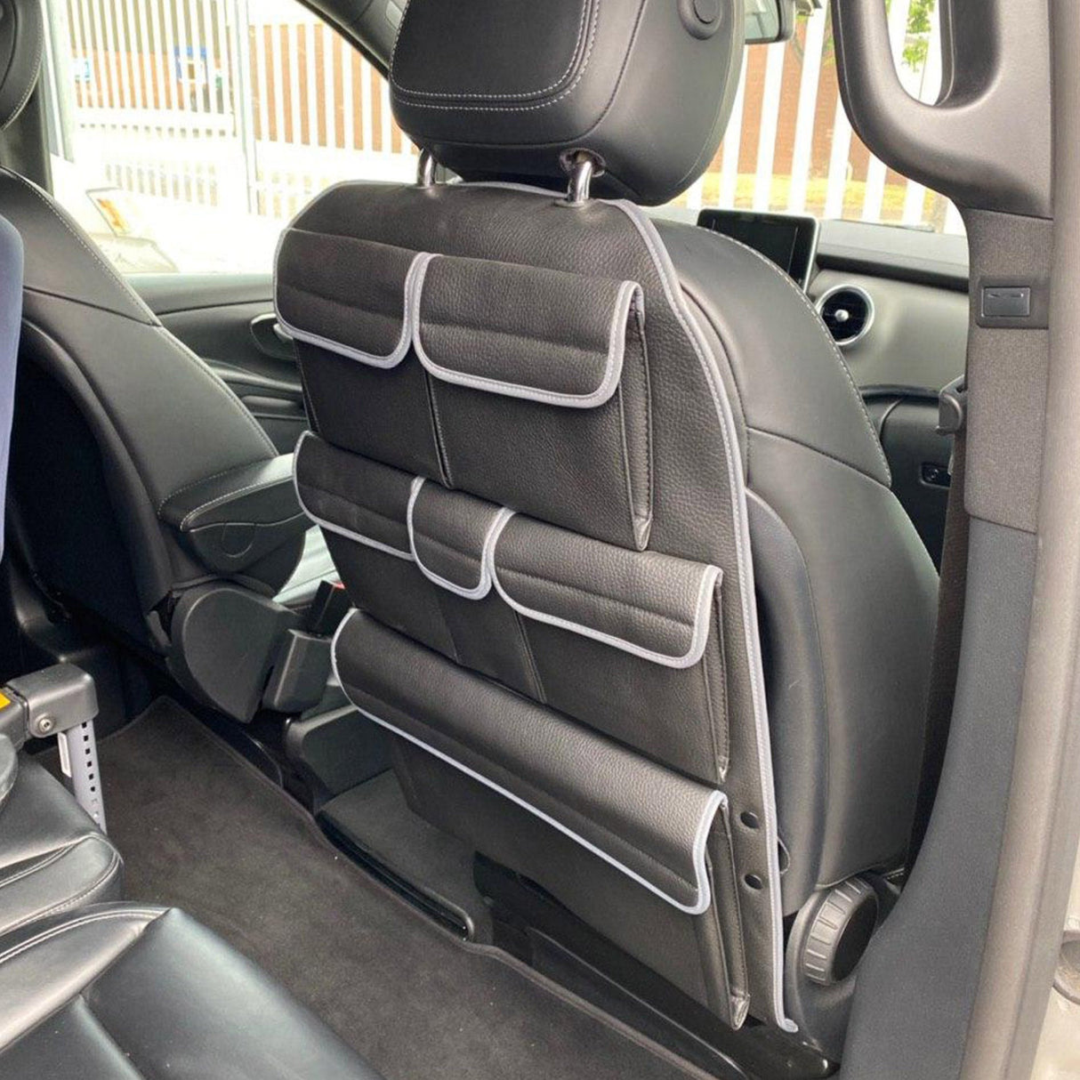 For Mercedes Vito Campervan Single & Captain’s Seat Leatherette Back Seat Organiser — Durable Van Storage Solution