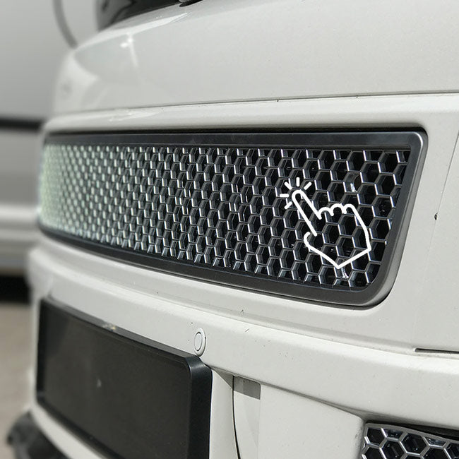 For VW T5.1 Front Mesh Honeycomb Bumper (Matte Chrome)