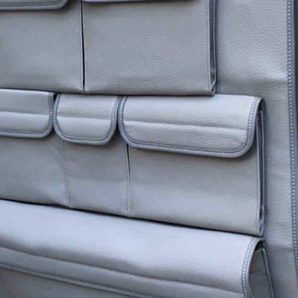 Para VW T6, T6.1 Transporter Organizador de asiento trasero de cuero sintético para asiento doble de