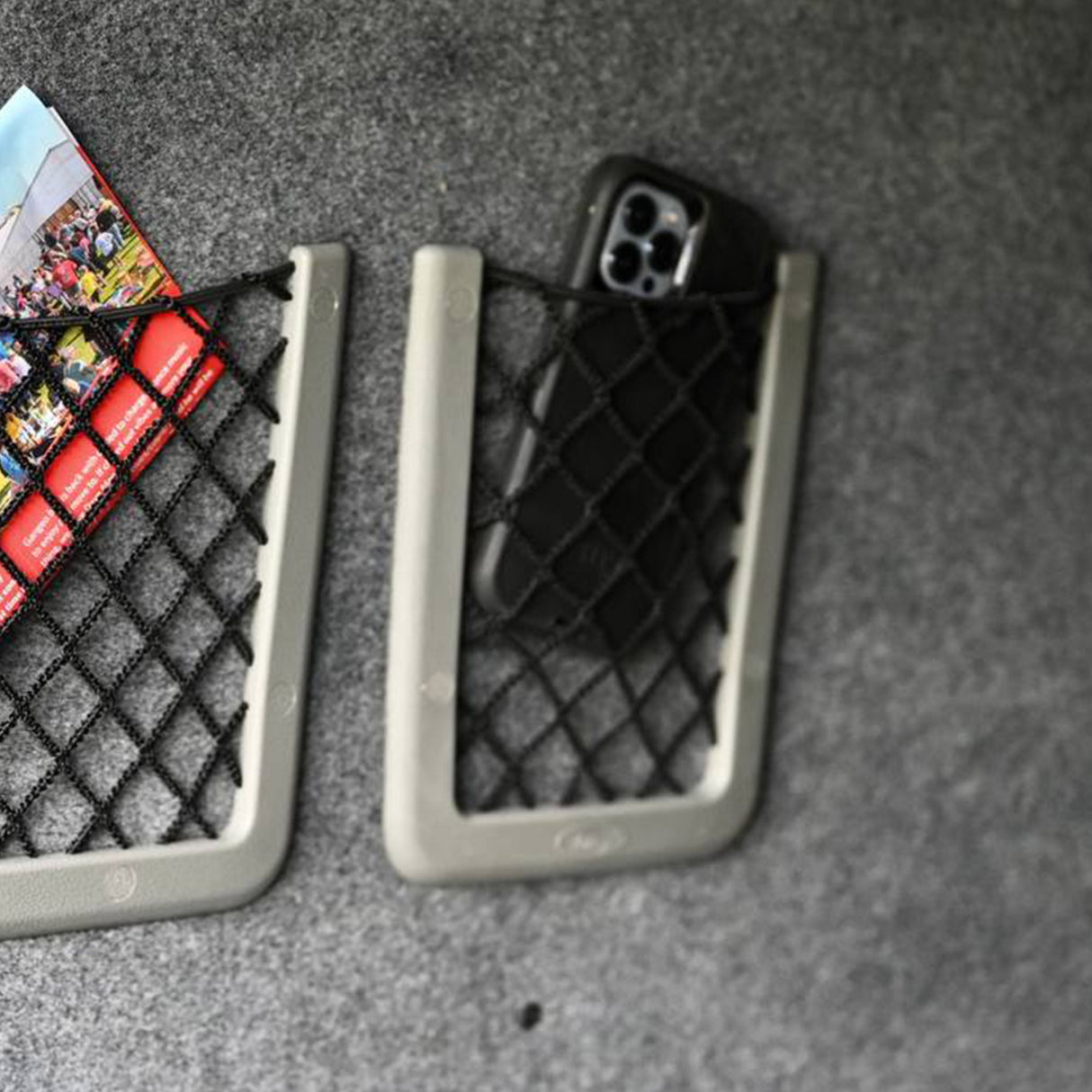 Pour VW T6, Ensemble de Poches de Rangement en Filet pour Conversion en Campervan (Grande + Petite)