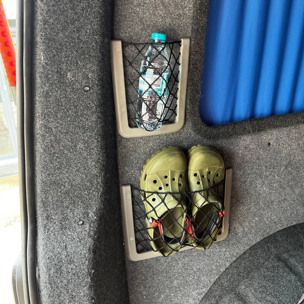 Pour VW T6, Ensemble de Poches de Rangement en Filet pour Conversion en Campervan (Grande + Petite)
