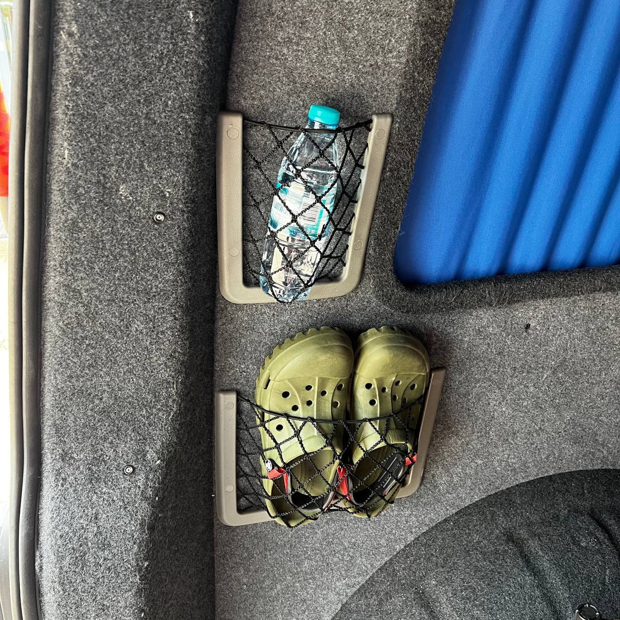 Pour VW T6, Ensemble de Poches de Rangement en Filet pour Conversion en Campervan (Grande + Petite)