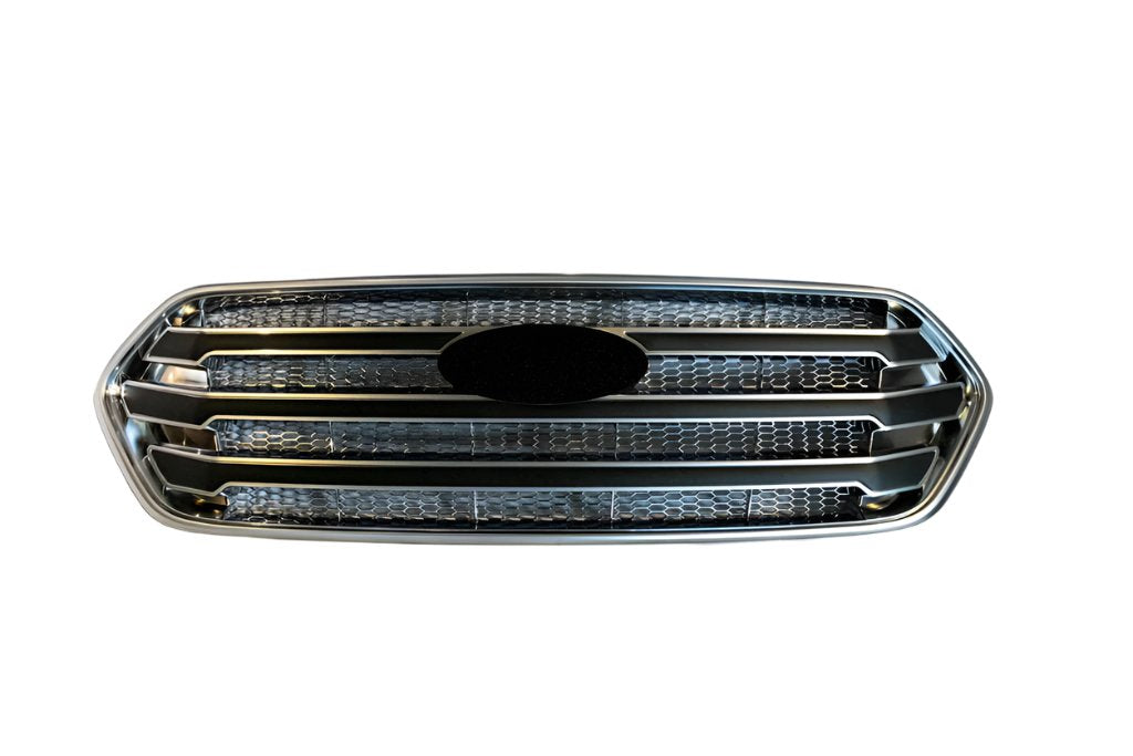 Ford Transit Custom Front Grille OEM Style New Shape (Matte Chrome Base)