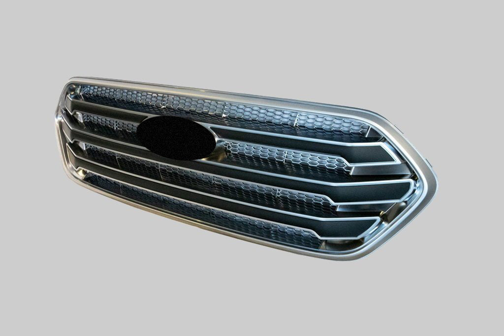 Ford Transit Custom Front Grille OEM Style New Shape (Matte Chrome Base)