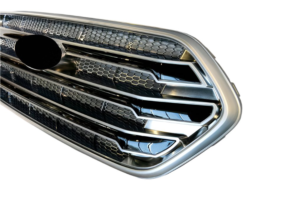 Ford Transit Custom Front Grille OEM Style New Shape (Matte Chrome Base)
