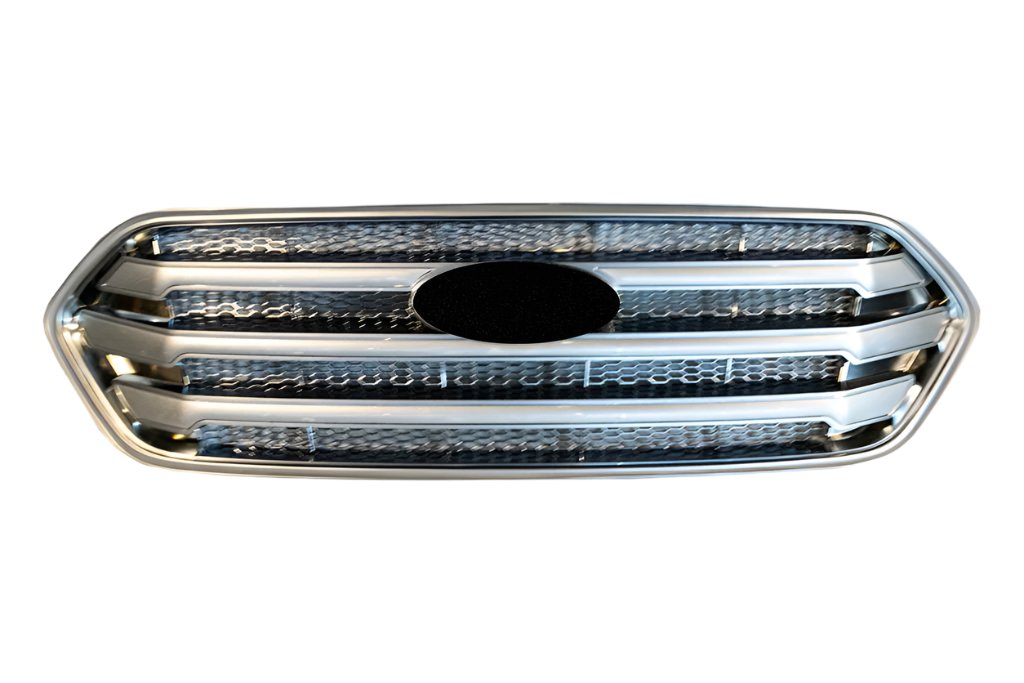 Ford Transit Custom Front Grille OEM Style New Shape (Matte Chrome Base)