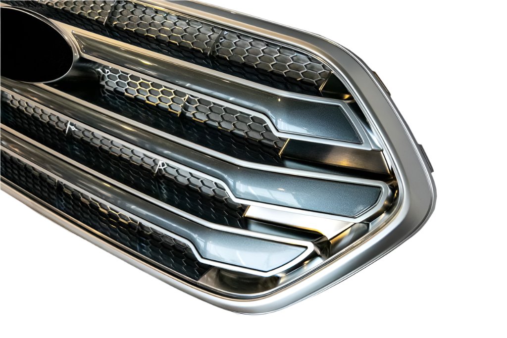 Ford Transit Custom Front Grille OEM Style New Shape (Matte Chrome Base)