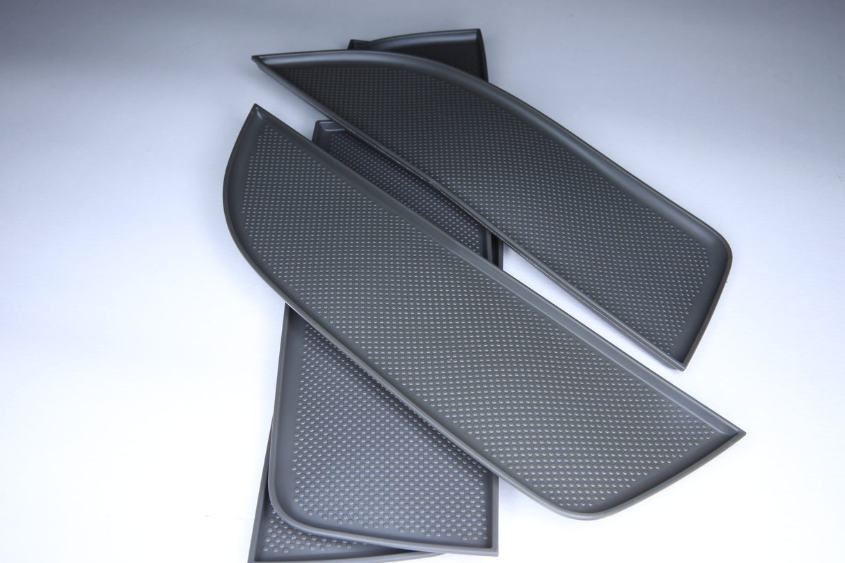 VW T5, T5.1 NIEUW Deurvakinzetstukken, rubber, deurbekleding enkele passagier (donkergrijs)