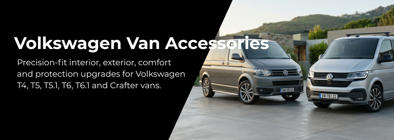 Volkswagen Transporter accessories for T4, T5, T5.1, T6, T6.1 and Crafter vans