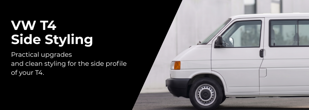 VW T4 side styling upgrades with side step and trim