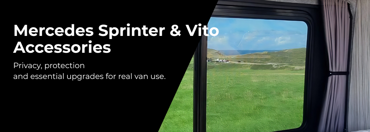Mercedes Sprinter and Vito accessories with curtains and van upgrades