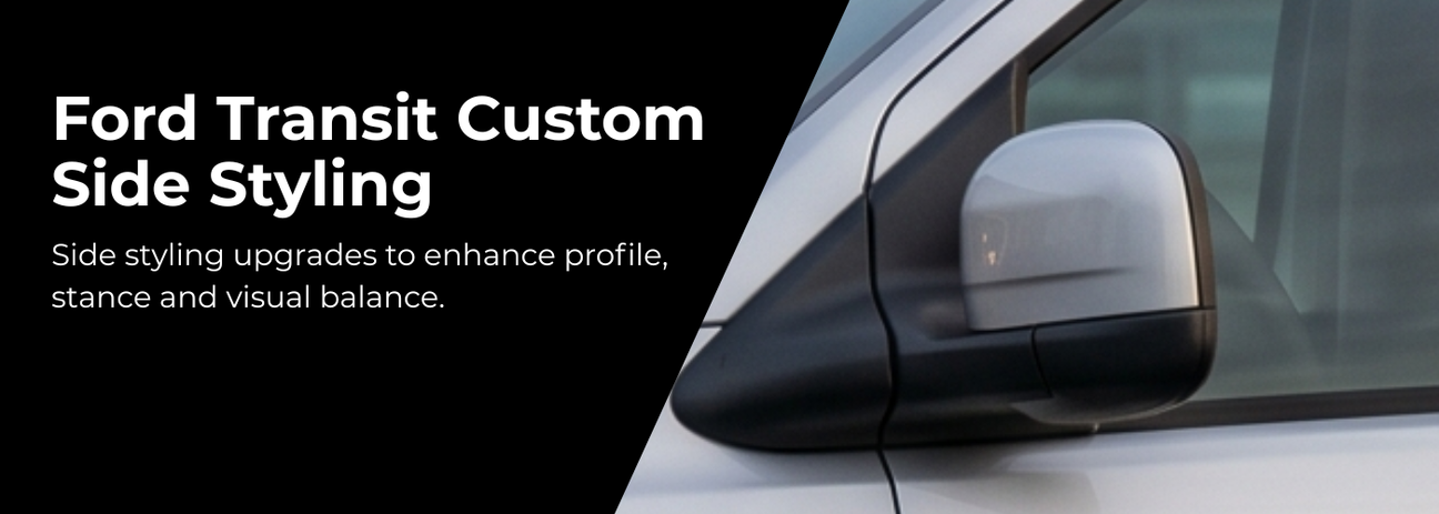 Ford Transit Custom side styling showing clean profile and body lines
