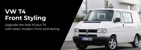 VW T4 front styling upgrades with grille and bumper modifications