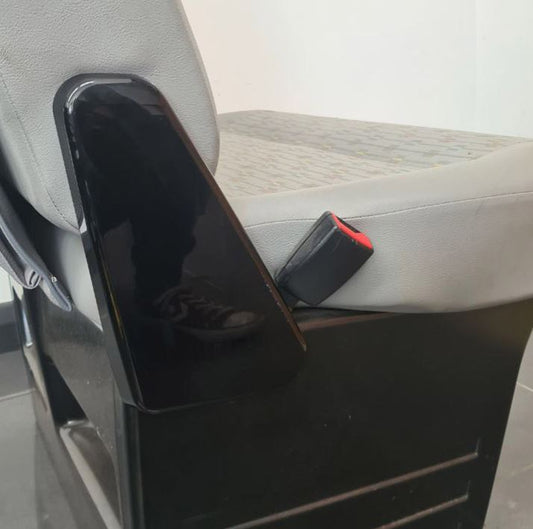 Tapas de bisagra de asiento gemelo para VW T6 - Estilismo interior en negro piano