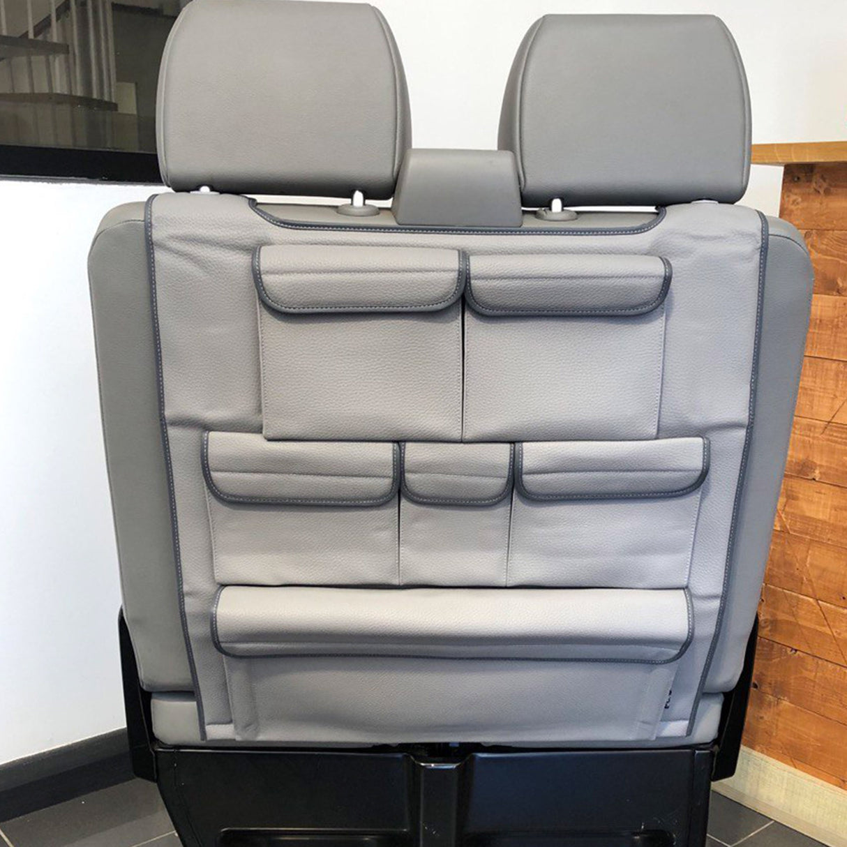 VW T6, T6.1 Transporter Double Seat Leatherette Back Seat Organiser