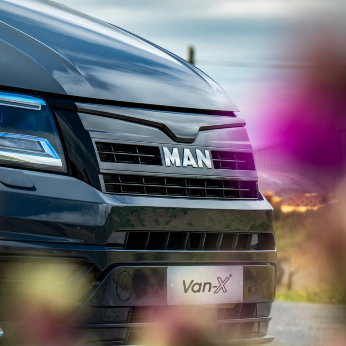For Man TGE Badgeless Grille Trim – Gloss Black | Premium Front Grille Upgrade for TGE Van