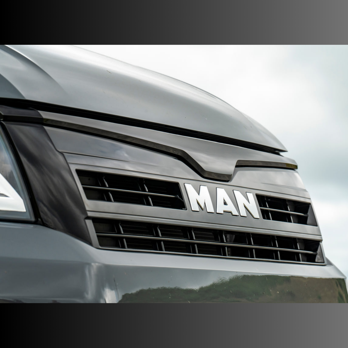 For Man TGE Badgeless Grille Trim – Gloss Black | Premium Front Grille Upgrade for TGE Van