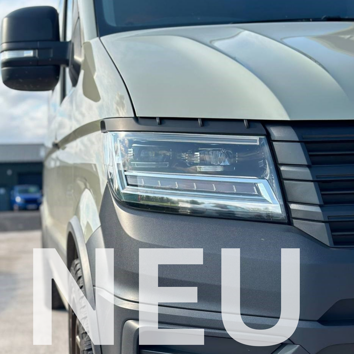 For New VW Crafter Headlight Eyebrow Trim – Matte Black - Van Styling Accessory by Van-X