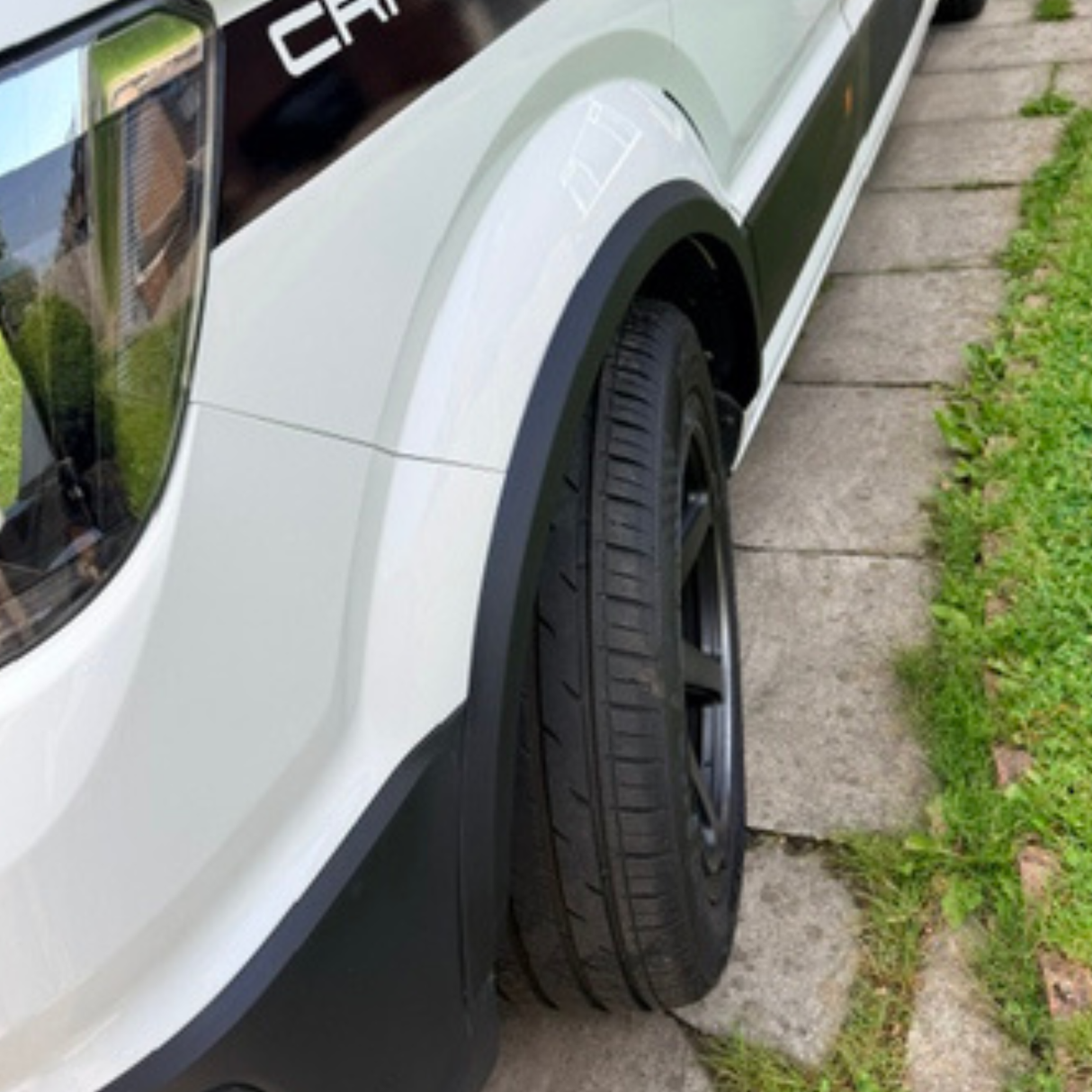 For VW New Crafter / MAN TGE Wheel Arch Trims - Textured Black 4 Piece Styling Kit | Van-X