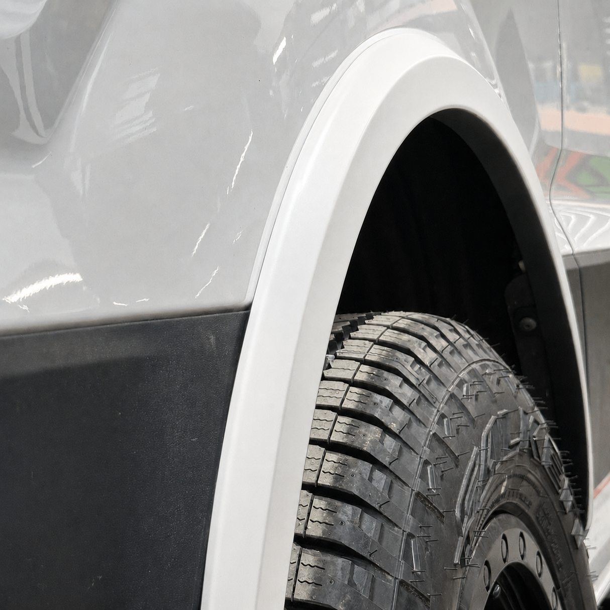 For VW New Crafter / MAN TGE Wheel Arch Protectors 4pcs – White - Heavy Duty Flexible OEM+ No Cut Kit