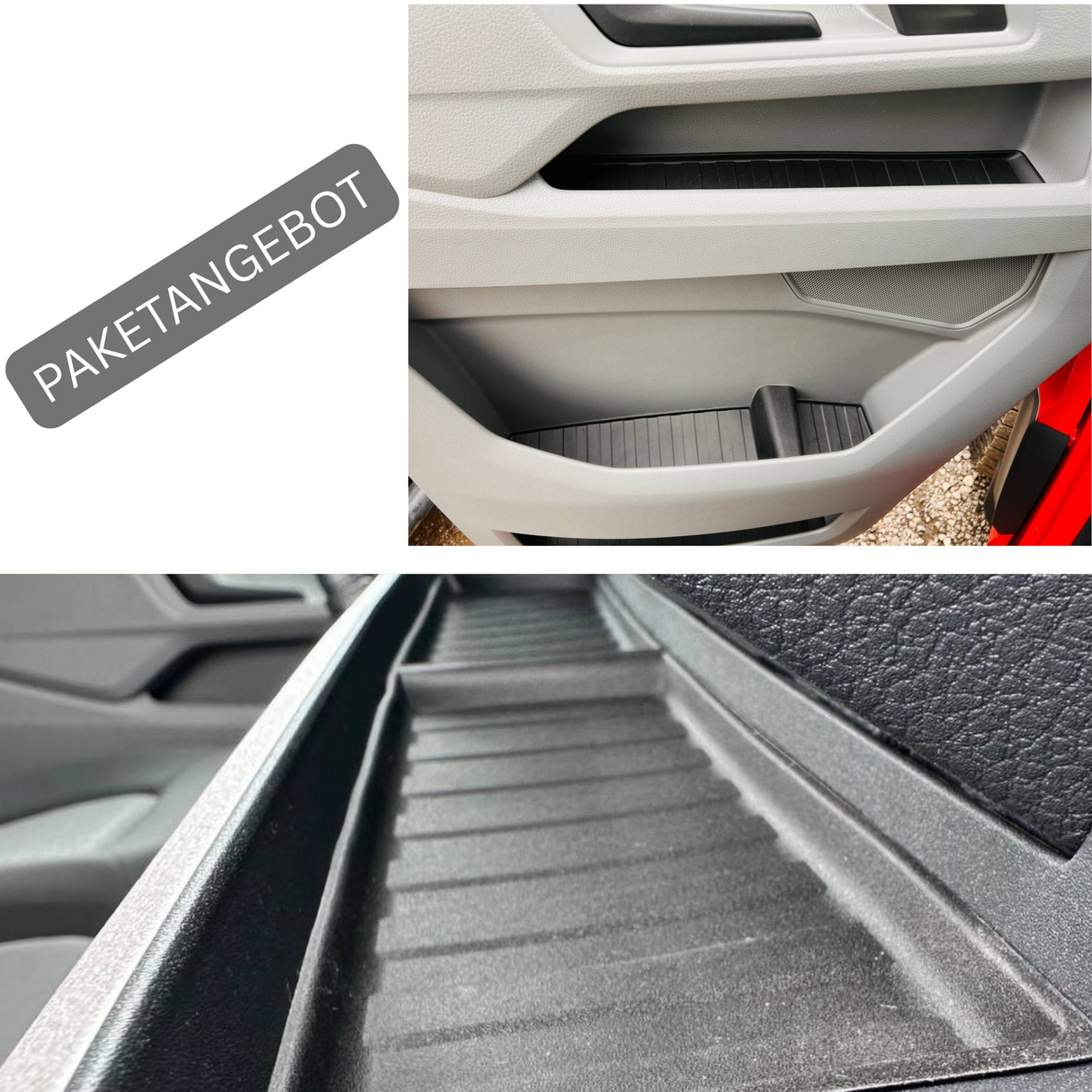 For VW Crafter / MAN TGE New Shape Interior Bundle Rubber Mats - Black | Van-X