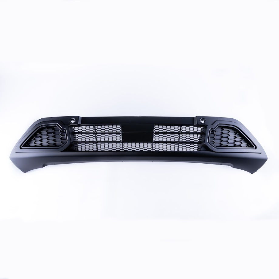 For Ford Transit Custom Complete Front Grille Set New Shape Gloss Black Top Grille, Matte Black Lower Grille Bundle ONLY Painted and Ready to Fit