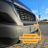 For Fiat Ducato Bumper Honeycomb without Parking Sensors - Matte Black