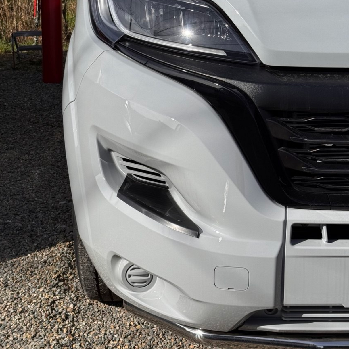 For Citroën Jumper Front Bumper Step Protectors – White, Set of 2 | Durable Vehicle Accessories
