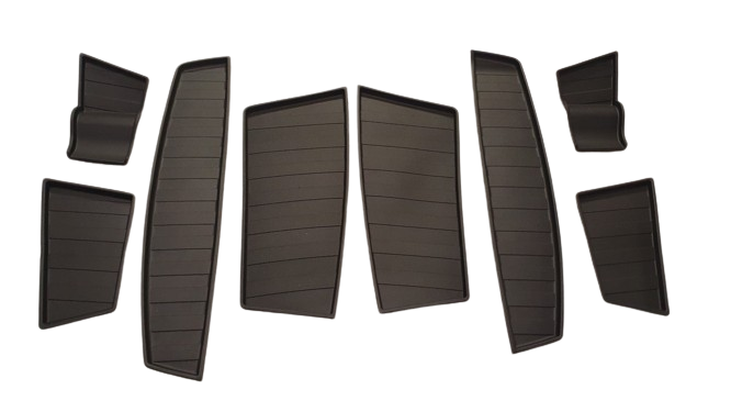 Fiat Scudo Door Pocket Rubber Inserts / Mats - Black