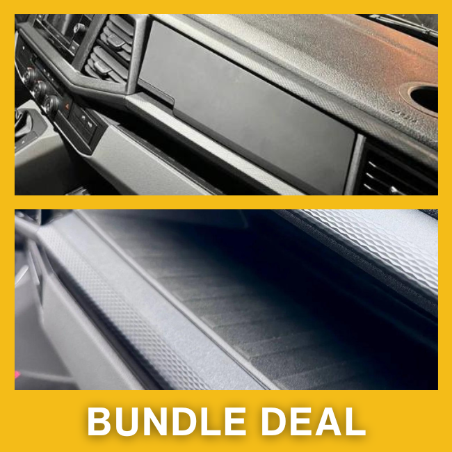 Comfort Glovebox Interior Bundle Package For Volkswagan Transporter T6.1 - Textured