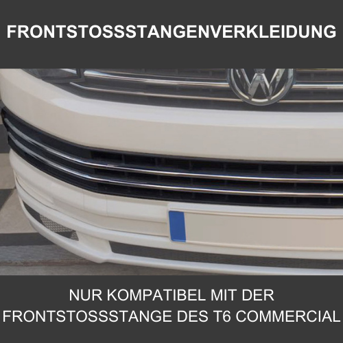 Front Bumper Trim For VW T6 Transporter Stainless Steel
