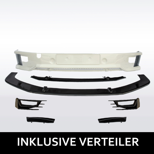 VW T6 Transporter Front Bumper Sportline Style Spoiler + Splitter Painted and ready to fit in 3 colour options