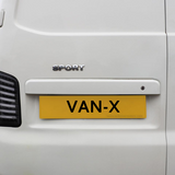 VW T6 Barn Door Rear Number Plate Unit - Candy White Painted and Ready to Fit