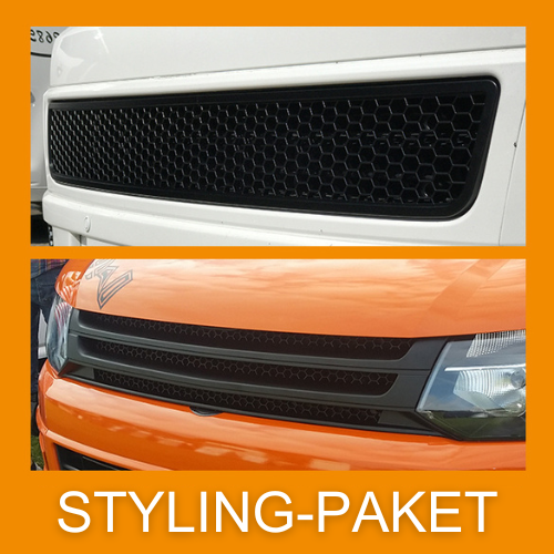 Pacchetto styling frontale opaco VW T5.1 Transporter Van (2 pezzi)