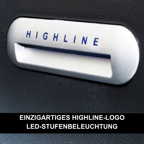 VW T5 Transporter Full Steps Inc Highline Inserts Logo
