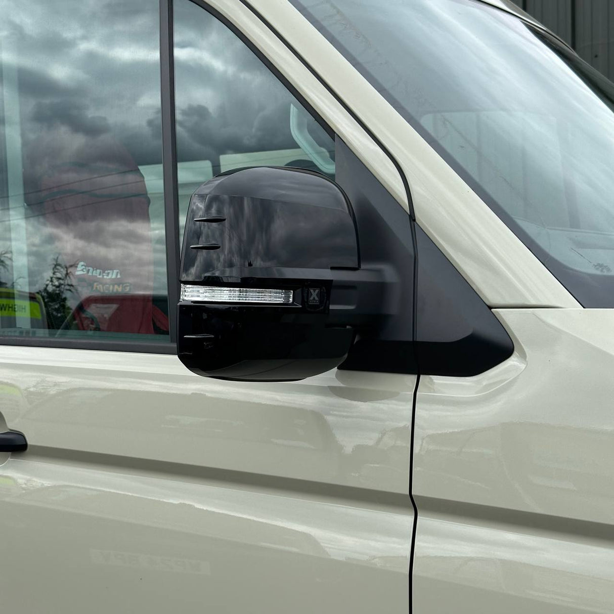 For MAN TGE Mirror Covers -  Set of 2 - Gloss Black | Van-X