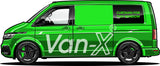 VW T6.1 Transporter Ombouw Van Premium Gordijnen Van-X - Zwart/Blauw