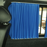 VW T5 Transporter Van Conversion Premium Curtains Van-X - Black/Blue