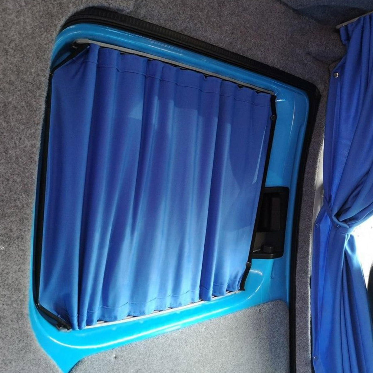 VW Caddy Van Conversion Premium Curtains Van-X - Black/Blue