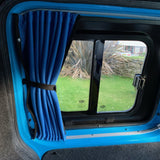 VW Caddy Van Conversion Premium Curtains Van-X - Black/Blue